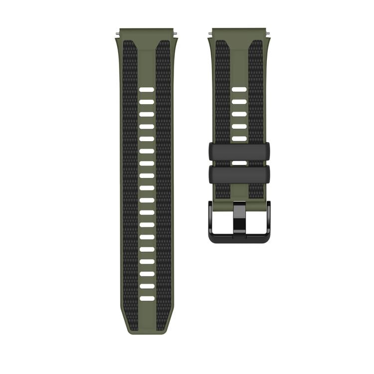 For Huawei Watch Ultimate 2 Vertical Grain Two Color Silicone Watch Band
