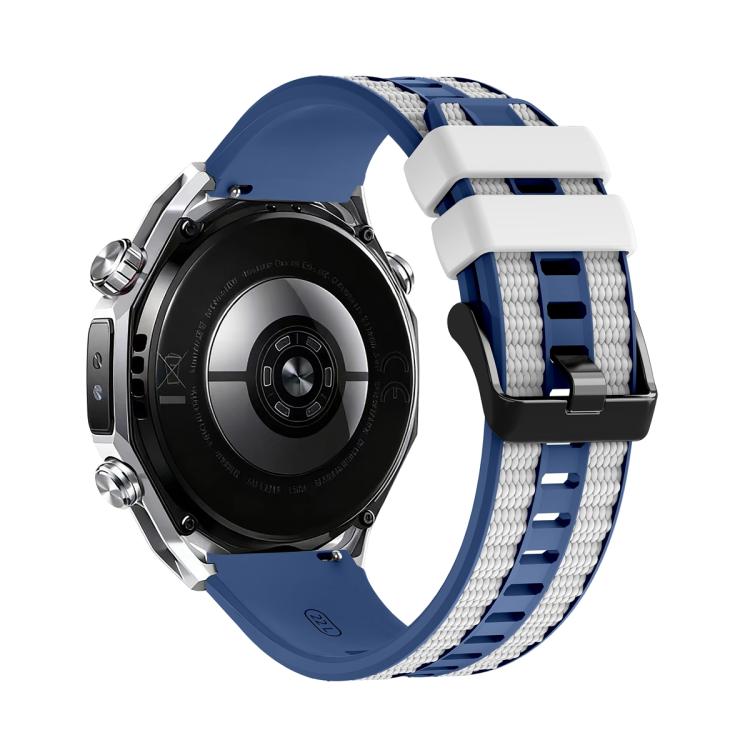 For Huawei Watch Ultimate 2 Vertical Grain Two Color Silicone Watch Band