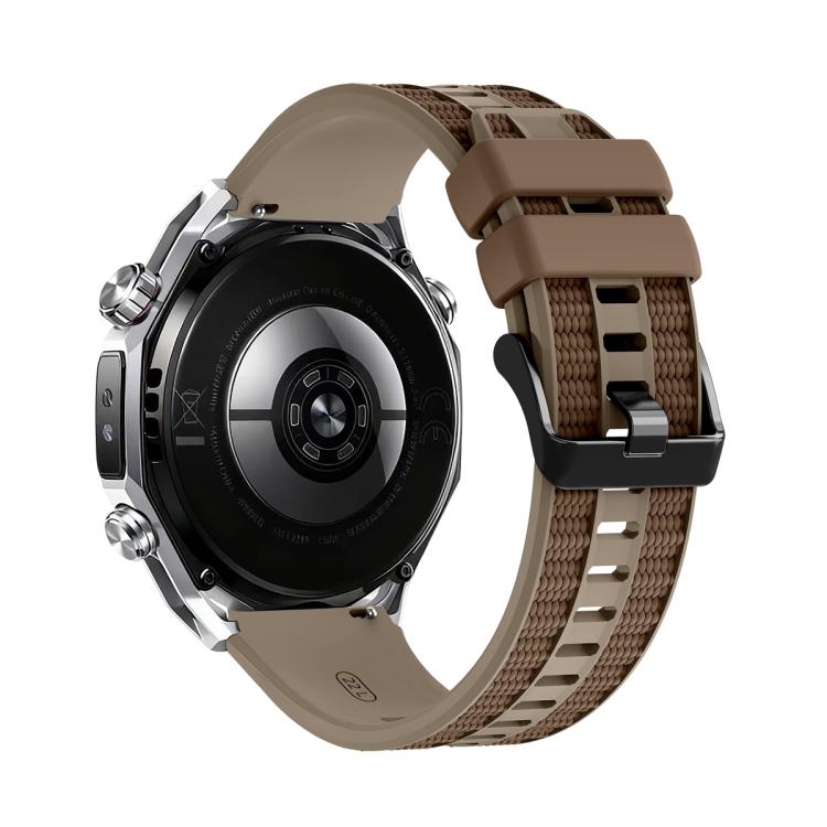 For Huawei Watch Ultimate 2 Vertical Grain Two Color Silicone Watch Band