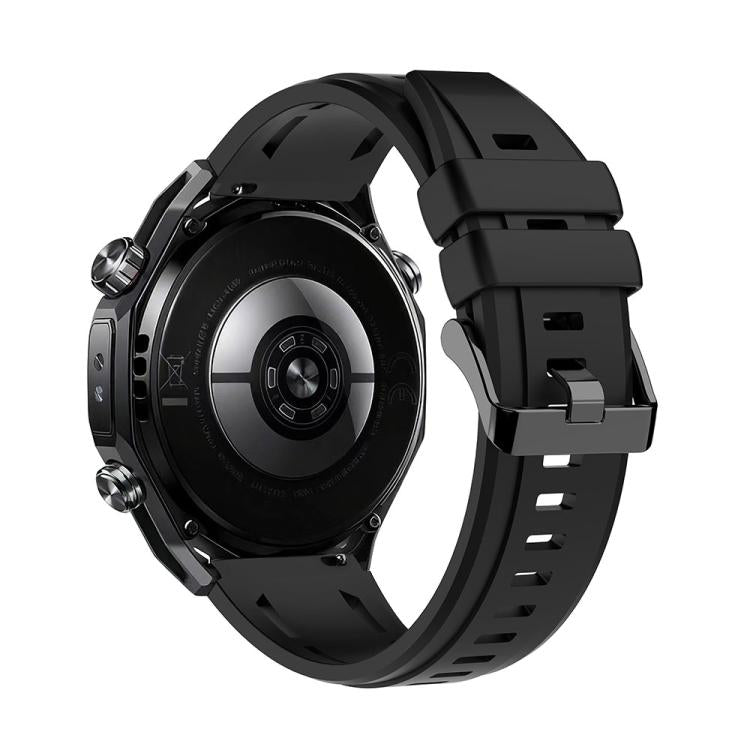 For Huawei Watch Ultimate 2 Black Pin Buckle Solid Color Silicone Watch Band