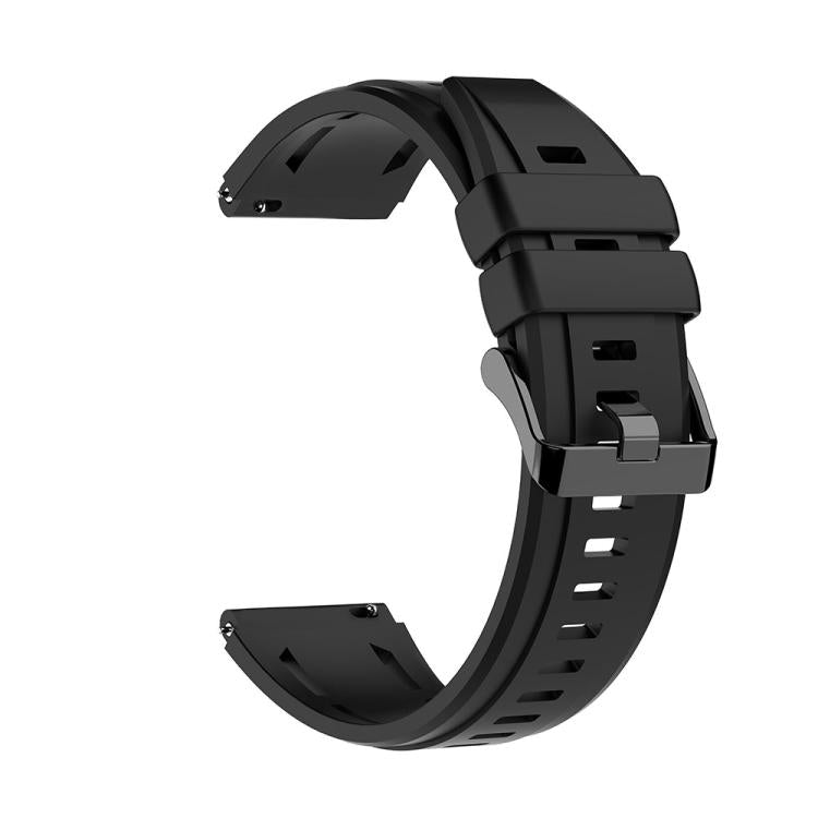 For Huawei Watch Ultimate 2 Black Pin Buckle Solid Color Silicone Watch Band