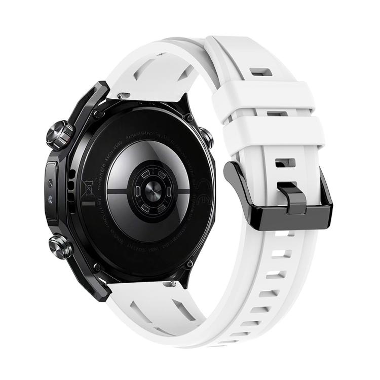 For Huawei Watch Ultimate 2 Black Pin Buckle Solid Color Silicone Watch Band