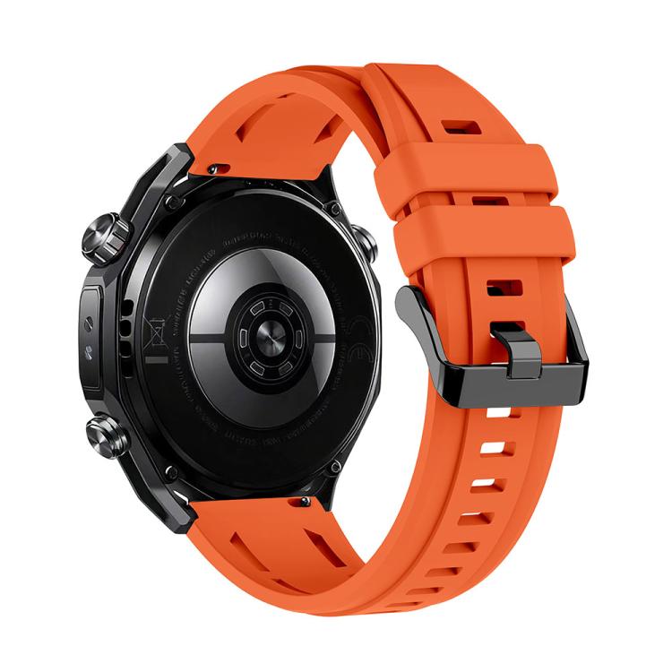 For Huawei Watch Ultimate 2 Black Pin Buckle Solid Color Silicone Watch Band