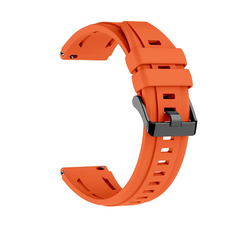 For Huawei Watch Ultimate 2 Black Pin Buckle Solid Color Silicone Watch Band