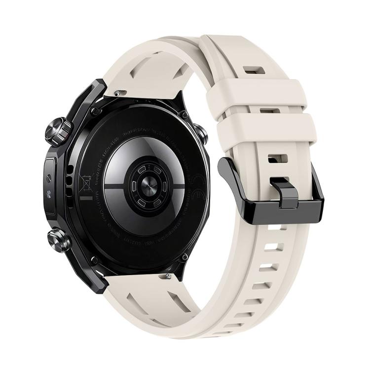 For Huawei Watch Ultimate 2 Black Pin Buckle Solid Color Silicone Watch Band