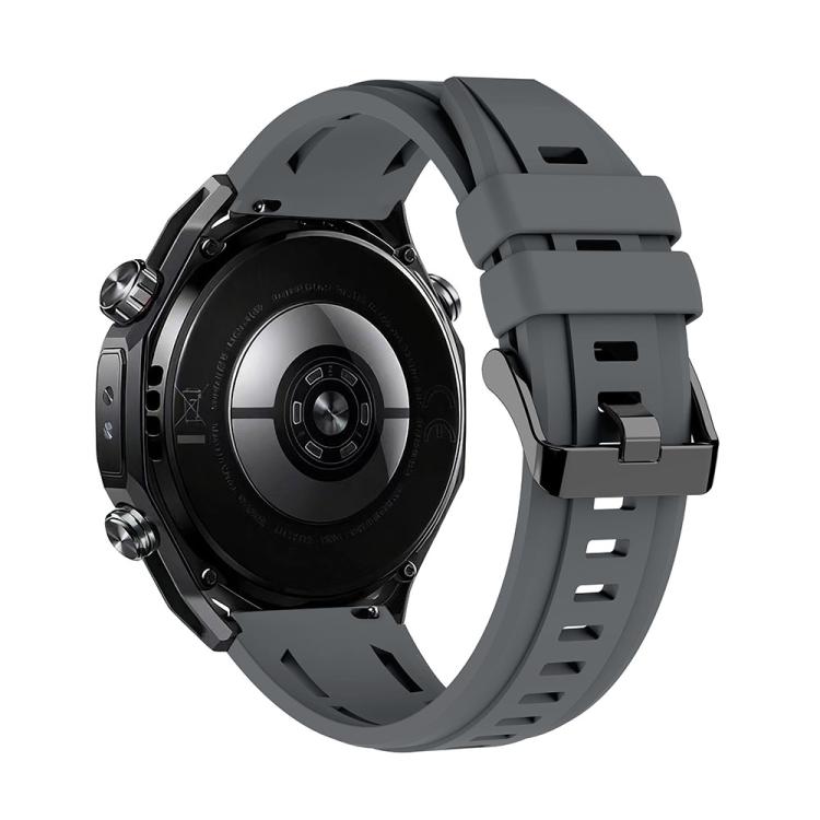 For Huawei Watch Ultimate 2 Black Pin Buckle Solid Color Silicone Watch Band
