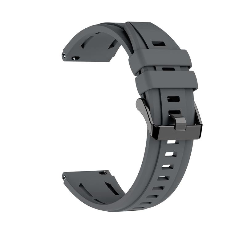 For Huawei Watch Ultimate 2 Black Pin Buckle Solid Color Silicone Watch Band