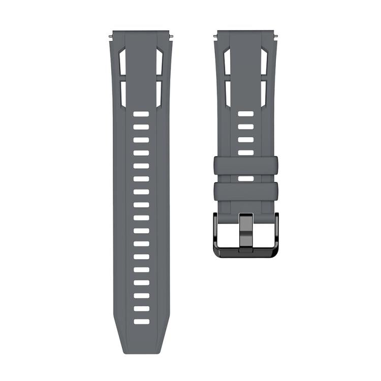 For Huawei Watch Ultimate 2 Black Pin Buckle Solid Color Silicone Watch Band