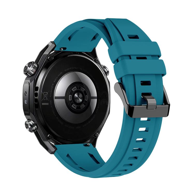 For Huawei Watch Ultimate 2 Black Pin Buckle Solid Color Silicone Watch Band