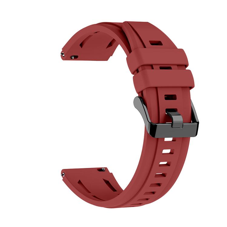 For Huawei Watch Ultimate 2 Black Pin Buckle Solid Color Silicone Watch Band