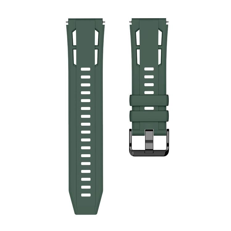 For Huawei Watch Ultimate 2 Black Pin Buckle Solid Color Silicone Watch Band