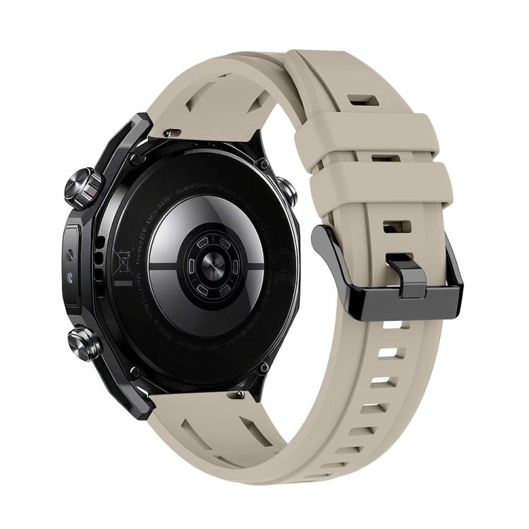 For Huawei Watch Ultimate 2 Black Pin Buckle Solid Color Silicone Watch Band