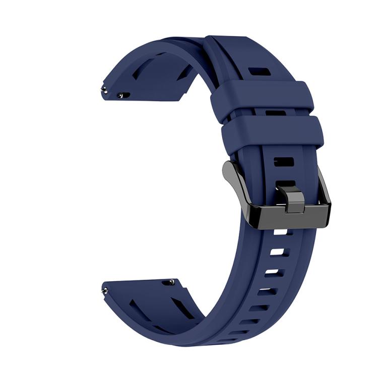 For Huawei Watch Ultimate 2 Black Pin Buckle Solid Color Silicone Watch Band