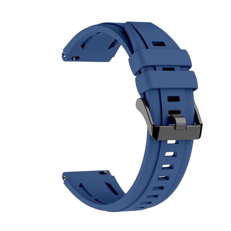For Huawei Watch Ultimate 2 Black Pin Buckle Solid Color Silicone Watch Band