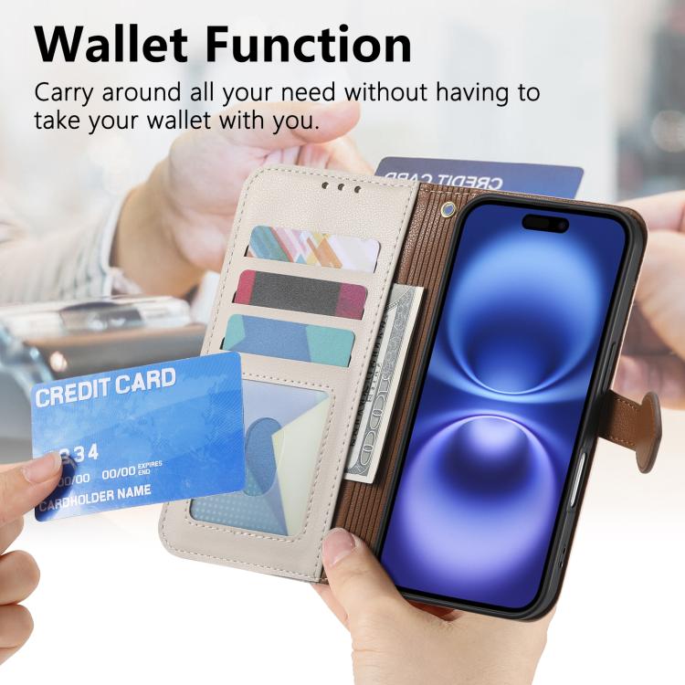 For iPhone Air Leaf Buckle Zipper Wallet Leather Phone Case with Strap