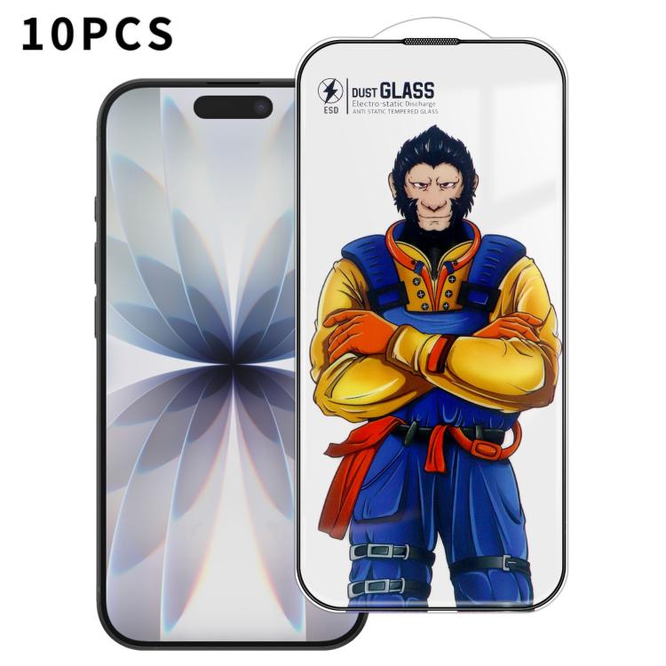 For iPhone 17 10pcs Armor Super-Strong 3D Curved 120C Anti-Static High-Aluminum Screen-Printed HD Tempered Glass Film