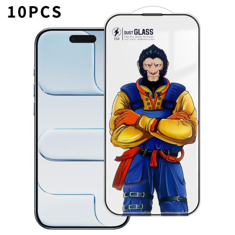 For iPhone Air 10pcs Armor Super-Strong 3D Curved 120C Anti-Static High-Aluminum Screen-Printed HD Tempered Glass Film
