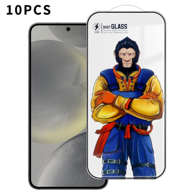 For Samsung Galaxy S24 5G 10pcs Armor Super-Strong 3D Curved 120C Anti-Static High-Aluminum Screen-Printed HD Tempered Glass Film