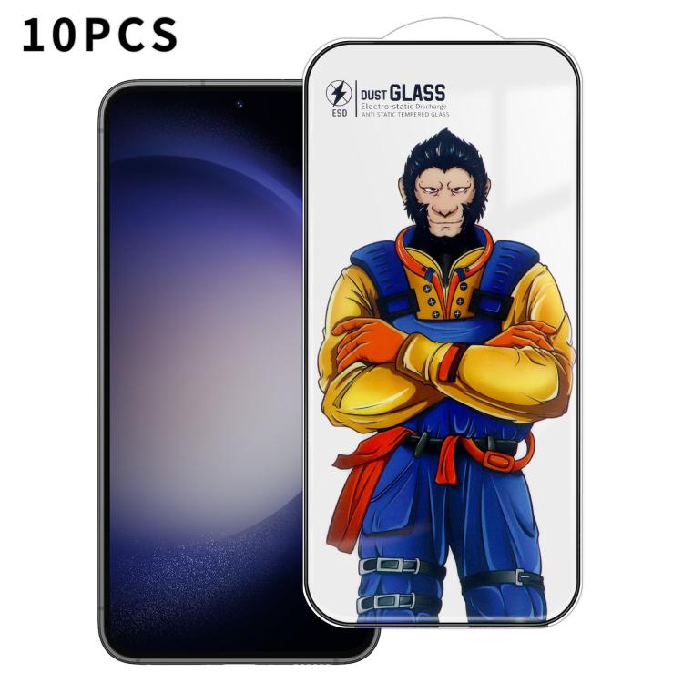 For Samsung Galaxy S23+ 5G 10pcs Armor Super-Strong 3D Curved 120C Anti-Static High-Aluminum Screen-Printed HD Tempered Glass Film