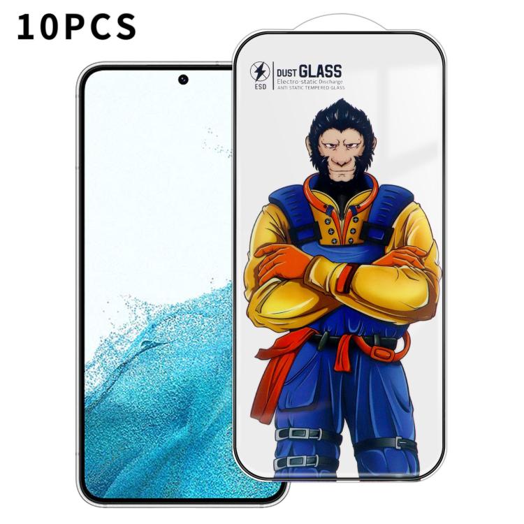 For Samsung Galaxy S22 5G 10pcs Armor Super-Strong 3D Curved 120C Anti-Static High-Aluminum Screen-Printed HD Tempered Glass Film