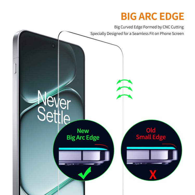 For OnePlus 15 ENKAY 0.18mm High Aluminum-silicon Tempered Glass Film, Support Ultrasonic Fingerprint Unclock