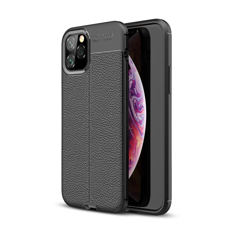 For iPhone 11 Pro Max Litchi Texture TPU Shockproof Case