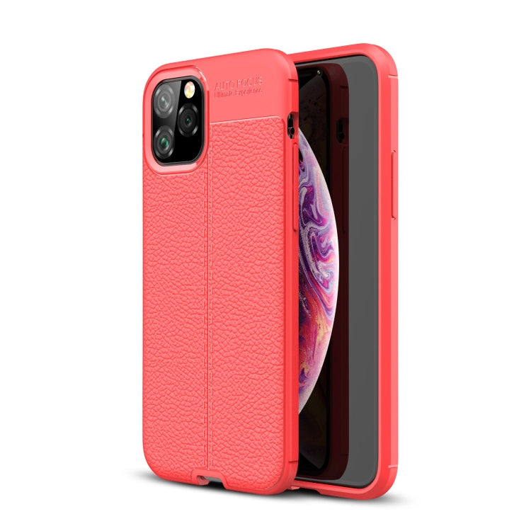 For iPhone 11 Pro Max Litchi Texture TPU Shockproof Case