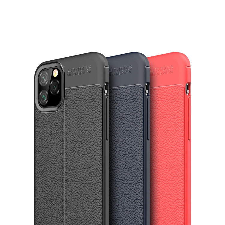 For iPhone 11 Pro Max Litchi Texture TPU Shockproof Case
