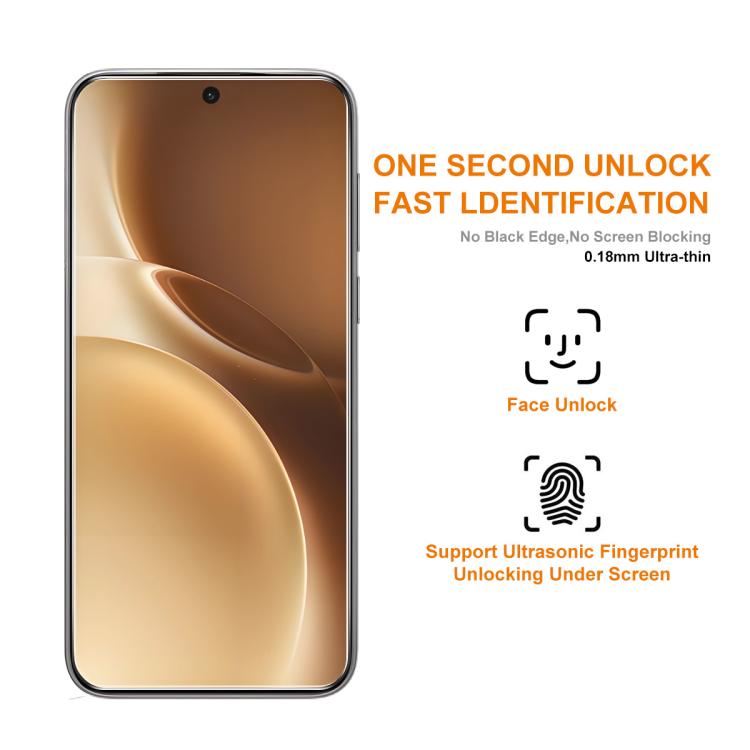 For vivo X300 Pro 2pcs ENKAY 0.18mm High Aluminum-silicon Tempered Glass Film, Support Ultrasonic Fingerprint Unclock