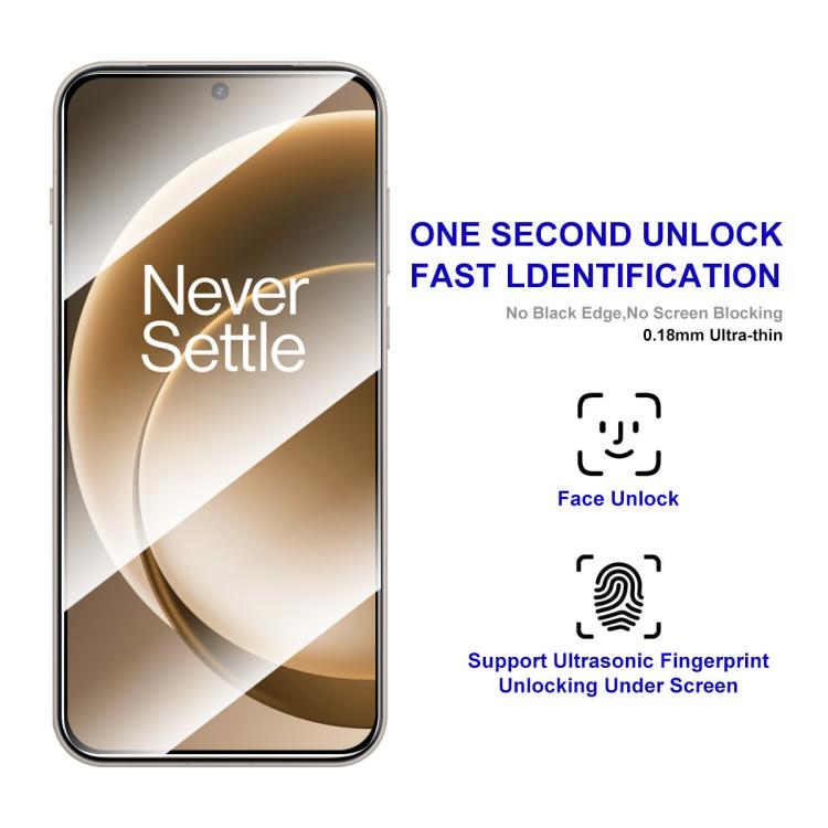 For OnePlus Ace 6 / 6T / 15R 2pcs ENKAY Hat-Prince 0.18mm 9H 2.5D High Aluminum-silicon Tempered Glass Film, Support Ultrasonic Fingerprint Unclock