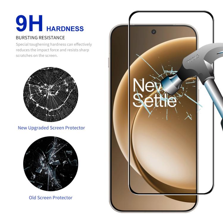 For OnePlus 15T 2pcs ENKAY Hat-Prince 0.18mm 9H 2.5D High Aluminum-silicon Tempered Glass Film, Support Ultrasonic Fingerprint Unclock