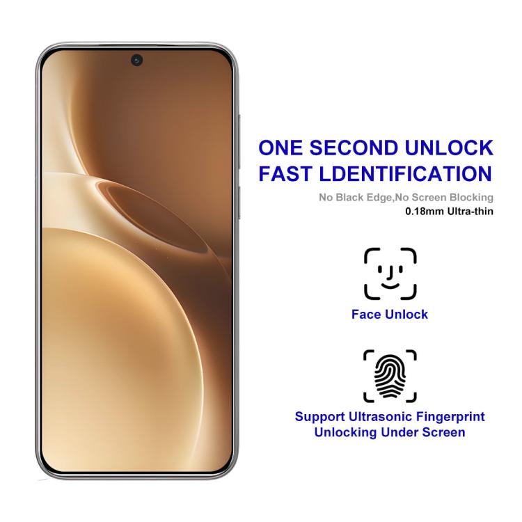 For vivo X300 Pro ENKAY Hat-Prince 0.18mm 9H 2.5D High Aluminum-silicon Tempered Glass Film, Support Ultrasonic Fingerprint Unclock