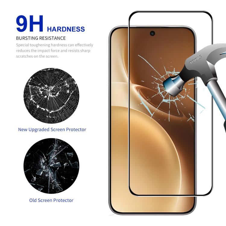 For vivo X300 2pcs ENKAY Hat-Prince 0.18mm 9H 2.5D High Aluminum-silicon Tempered Glass Film, Support Ultrasonic Fingerprint Unclock
