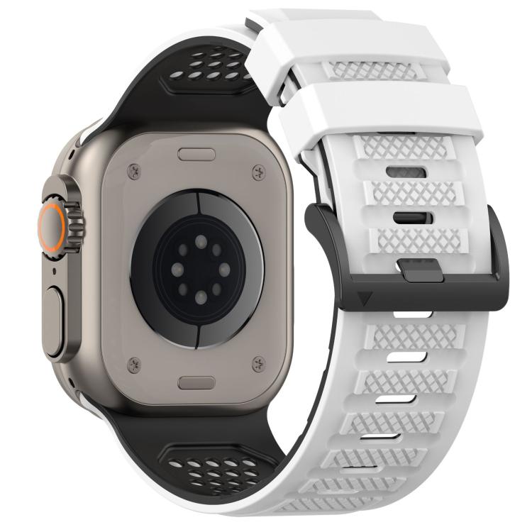 For Apple Watch 46mm / 49mm / 45mm / 44mm Check Design Breathable Silicone Watch Band