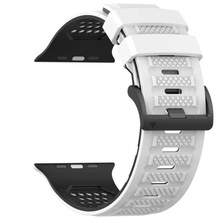 For Apple Watch 46mm / 49mm / 45mm / 44mm Check Design Breathable Silicone Watch Band