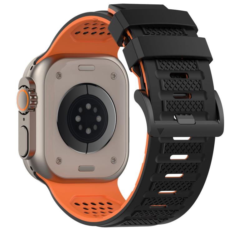 For Apple Watch 46mm / 49mm / 45mm / 44mm Check Design Breathable Silicone Watch Band
