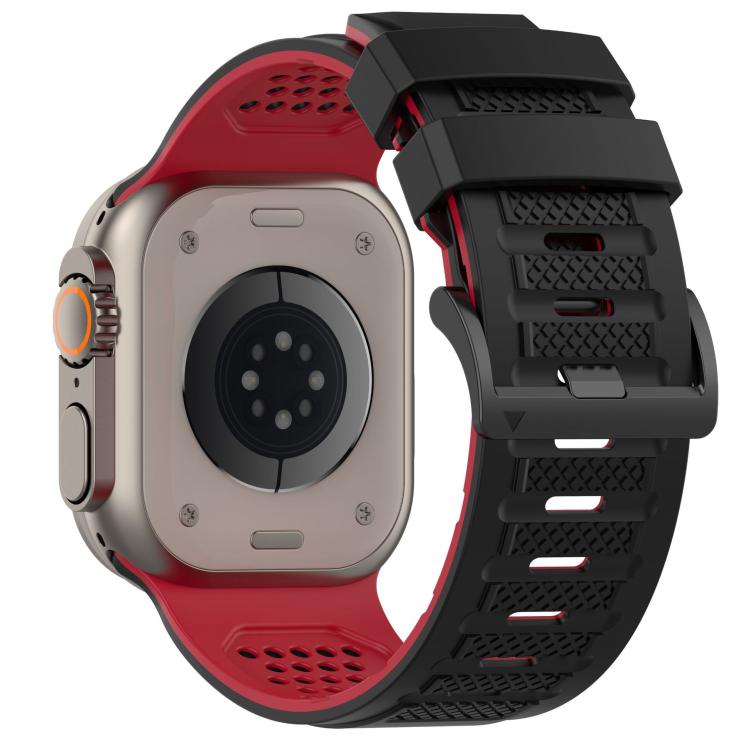 For Apple Watch 46mm / 49mm / 45mm / 44mm Check Design Breathable Silicone Watch Band