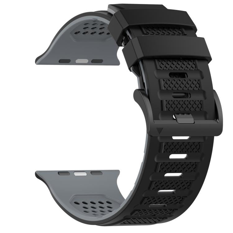 For Apple Watch 46mm / 49mm / 45mm / 44mm Check Design Breathable Silicone Watch Band