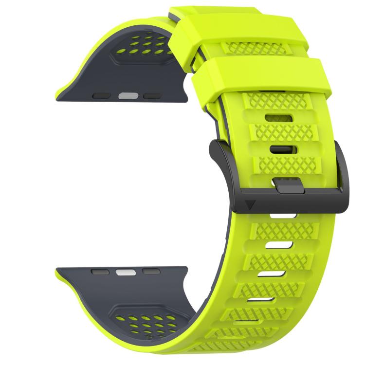 For Apple Watch 46mm / 49mm / 45mm / 44mm Check Design Breathable Silicone Watch Band