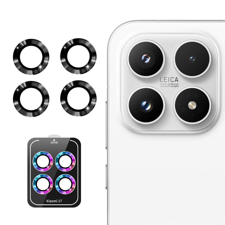 For Xiaomi 17 ENKAY Hat-Prince 9H Rear Camera Lens Aluminium Alloy Tempered Glass Film