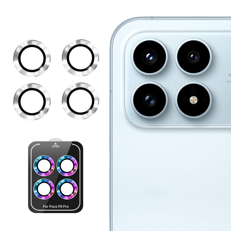 For Xiaomi Poco F8 Pro ENKAY Hat-Prince 9H Rear Camera Lens Aluminium Alloy Tempered Glass Film