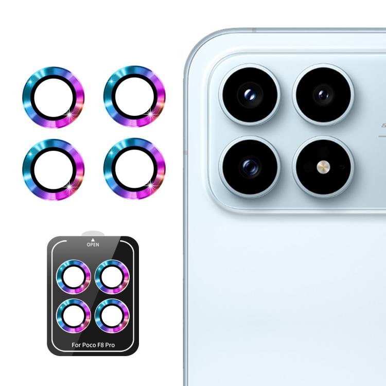For Xiaomi Poco F8 Pro ENKAY Hat-Prince 9H Rear Camera Lens Aluminium Alloy Tempered Glass Film