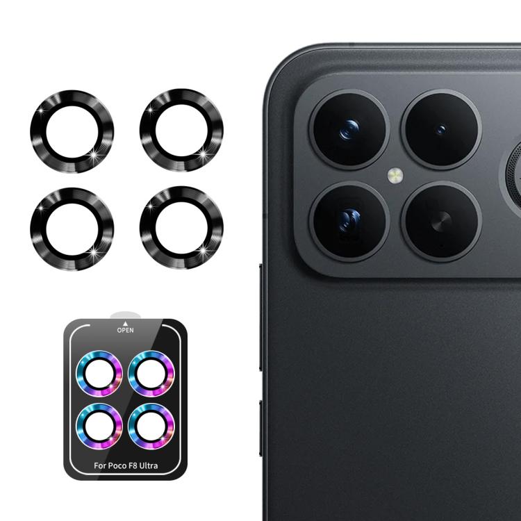 For Xiaomi Poco F8 Ultra ENKAY Hat-Prince 9H Rear Camera Lens Aluminium Alloy Tempered Glass Film