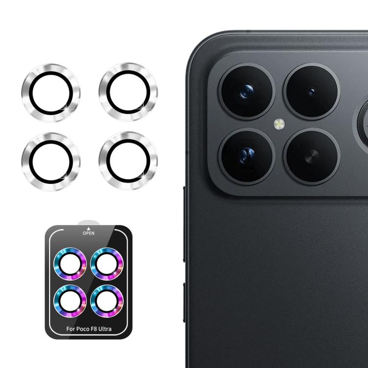For Xiaomi Poco F8 Ultra ENKAY Hat-Prince 9H Rear Camera Lens Aluminium Alloy Tempered Glass Film