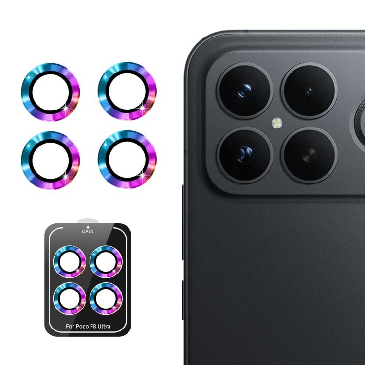 For Xiaomi Poco F8 Ultra ENKAY Hat-Prince 9H Rear Camera Lens Aluminium Alloy Tempered Glass Film