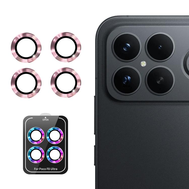 For Xiaomi Poco F8 Ultra ENKAY Hat-Prince 9H Rear Camera Lens Aluminium Alloy Tempered Glass Film
