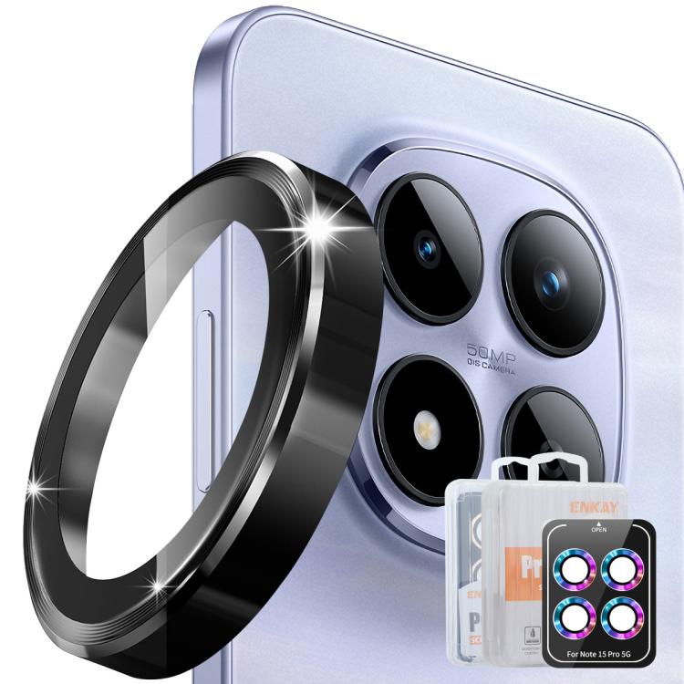 For Redmi Note 15 Pro / 15 Pro+ 5G Global  ENKAY Hat-Prince 9H Rear Camera Lens Aluminium Alloy Tempered Glass Film