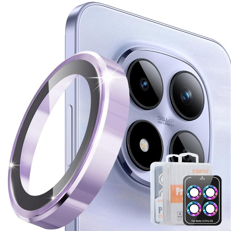 For Redmi Note 15 Pro / 15 Pro+ 5G Global  ENKAY Hat-Prince 9H Rear Camera Lens Aluminium Alloy Tempered Glass Film