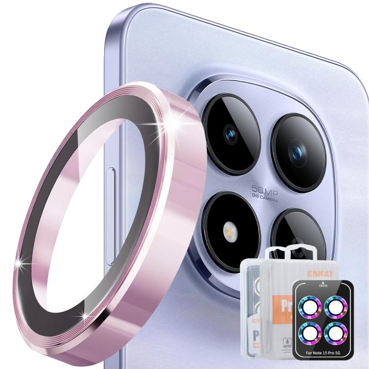 For Redmi Note 15 Pro / 15 Pro+ 5G Global  ENKAY Hat-Prince 9H Rear Camera Lens Aluminium Alloy Tempered Glass Film