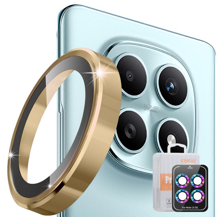For Redmi Note 15 5G Global 164mm ENKAY Hat-Prince 9H Rear Camera Lens Aluminium Alloy Tempered Glass Film